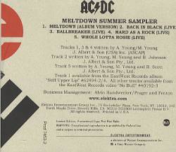 AC-DC : Meltdown Summer Sampler